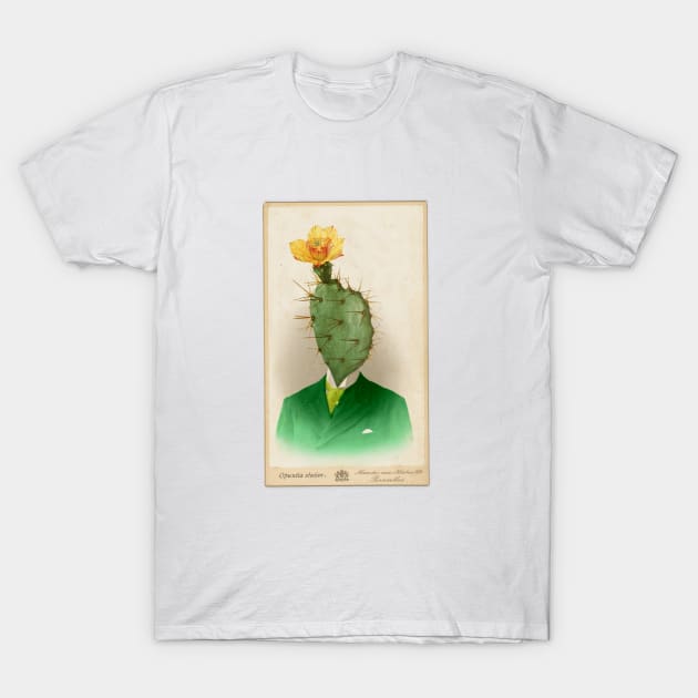 Son of Cactus man (see portrait of mr. Cactus) T-Shirt by jurjenbertens